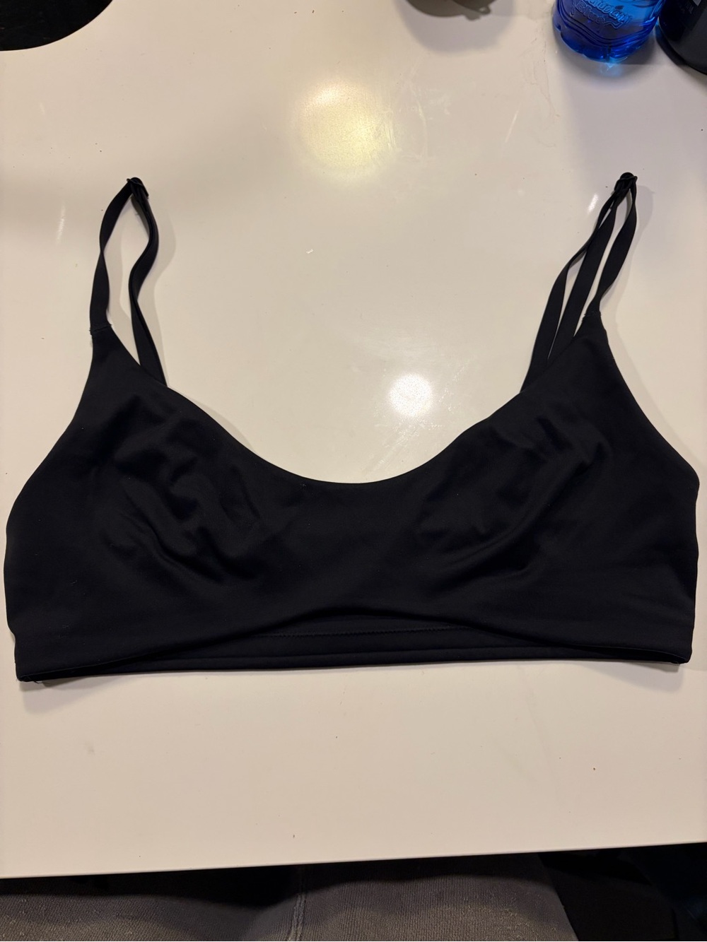SKIMS Black Double-Strap Sports Bralette